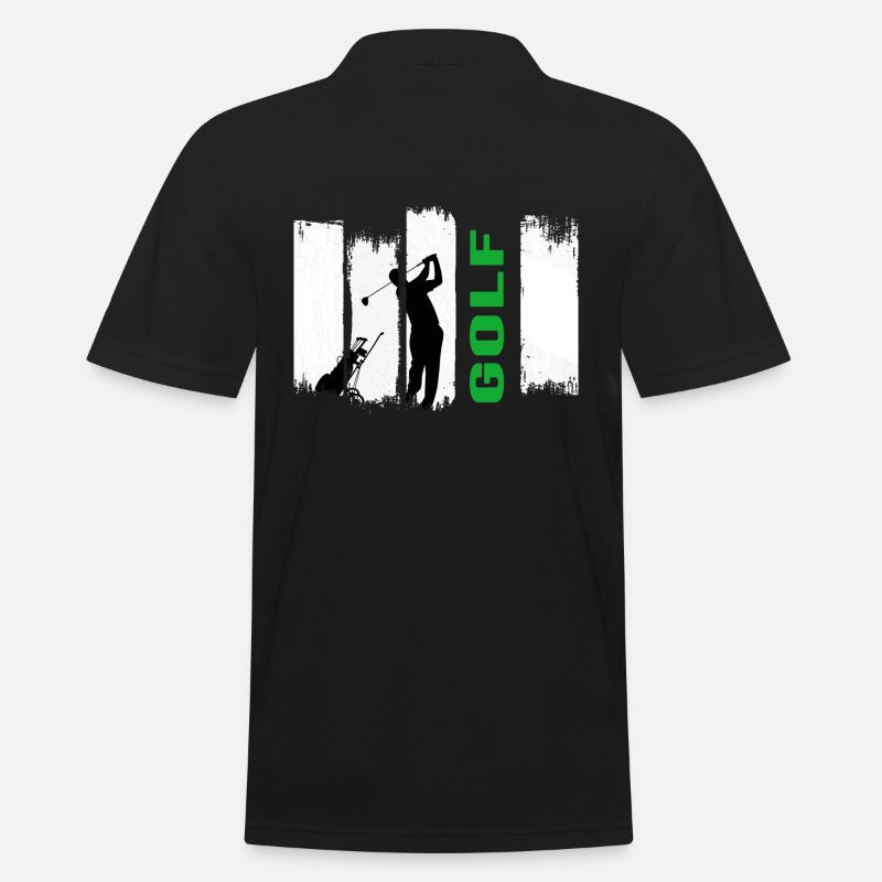 Golf Golfer Golf Course - Men's Polo Shirt - black