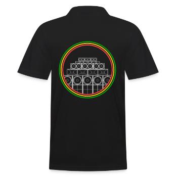 Sound System Jamaïque - Polo Homme - noir - Dos - Kai (181cm)