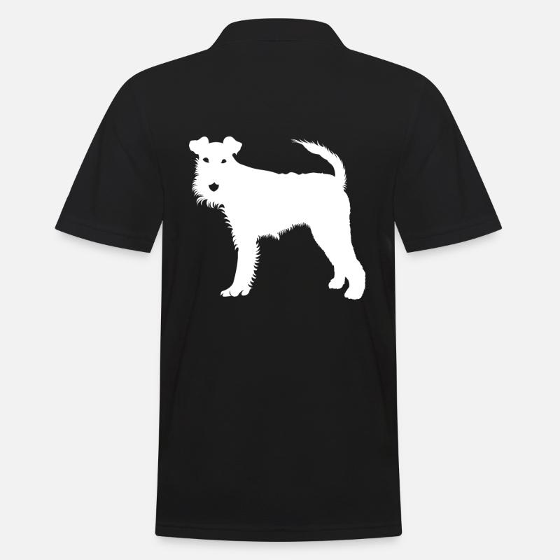 Fox Terrier - Männer Poloshirt - Schwarz