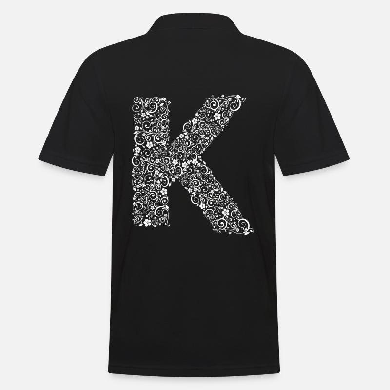 Buchstabe K - Männer Poloshirt - Schwarz