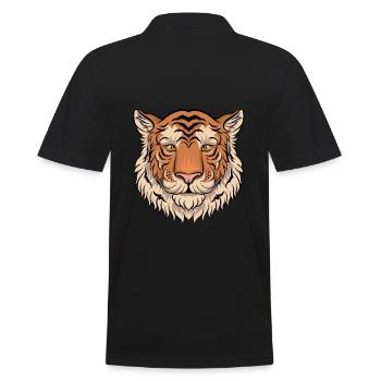 tiger - Men's Polo Shirt - black - Back - Kai (181cm)