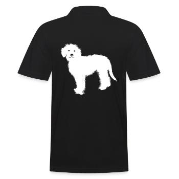 Goldendoodle - Männer Poloshirt - Schwarz - Hinten - Kai (181cm)