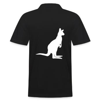 kangaroo - Men's Polo Shirt - black - Back - Kai (181cm)