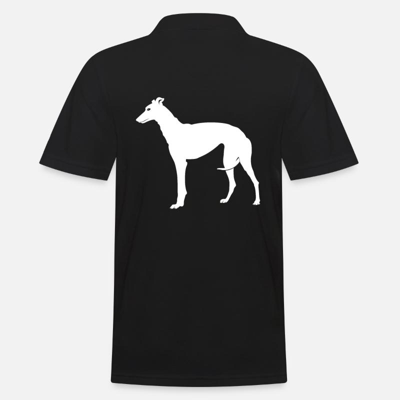 Greyhound Windhund - Männer Poloshirt - Schwarz