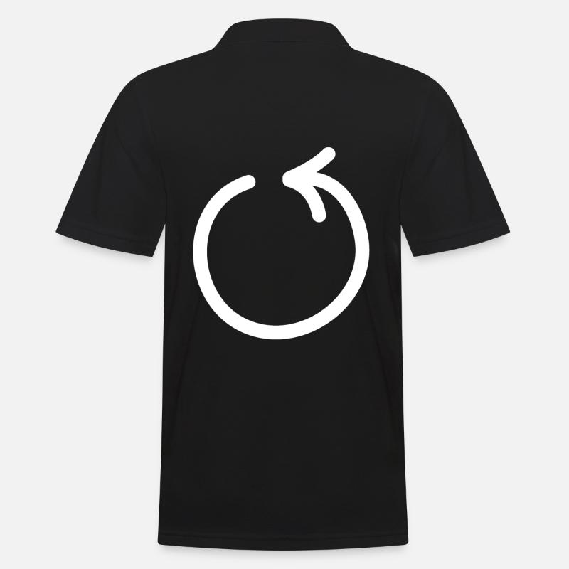 Kreis Pfeil - Männer Poloshirt - Schwarz