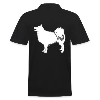 Islandhund Icelandic Sheepdog - Männer Poloshirt - Schwarz - Hinten - Kai (181cm)