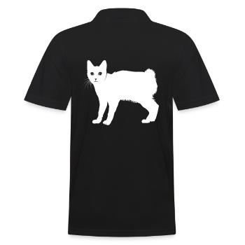 Japanese Bobtail - Men's Polo Shirt - black - Back - Kai (181cm)
