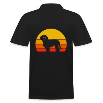 Goldendoodle - Men's Polo Shirt - black - Back - Kai (181cm)