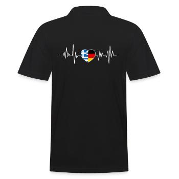 Greece Germany flag Two countries - Men's Polo Shirt - black - Back - Kai (181cm)