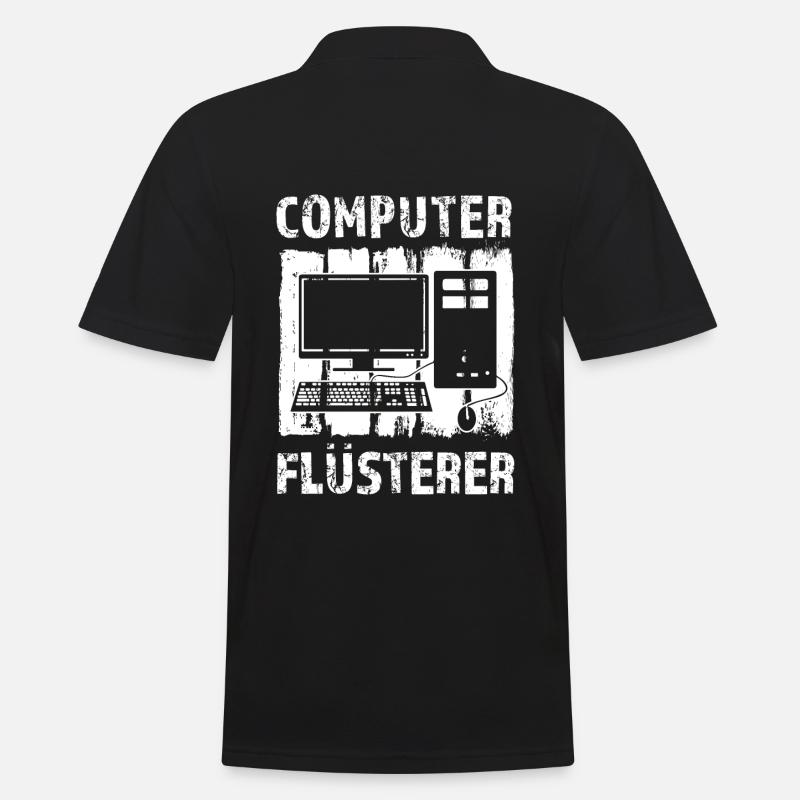 Computer Flüsterer - Männer Poloshirt - Schwarz
