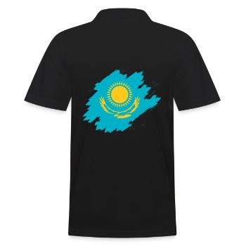 Drapeau du Kazakhstan - Polo Homme - noir - Dos - Kai (181cm)