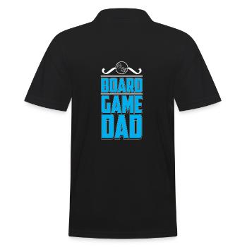 Board game Dad - Men's Polo Shirt - black - Back - Kai (181cm)