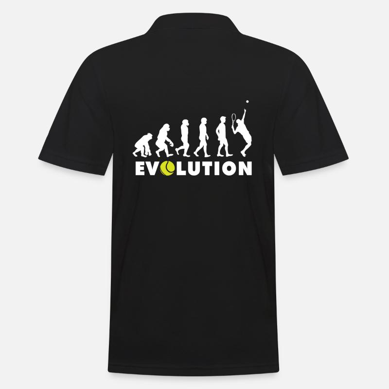Tennis Evolution - Männer Poloshirt - Schwarz