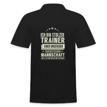 Trainer - Männer Poloshirt - Schwarz - Hinten - Kai (181cm)