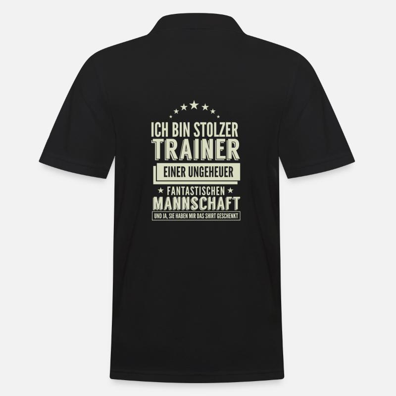 Trainer - Männer Poloshirt - Schwarz