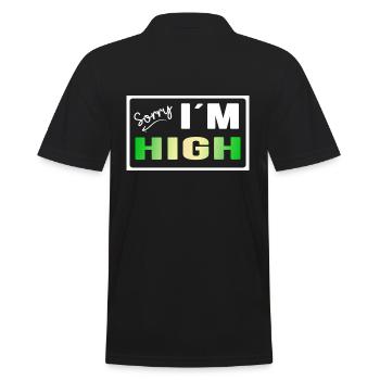 high legal chill-time party zone Rastafari - Men's Polo Shirt - black - Back - Kai (181cm)