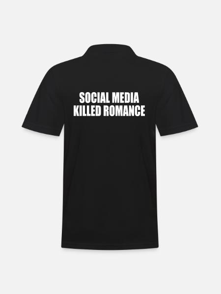 social media killed romance - Men's Polo Shirt - black