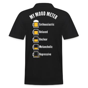 My Mood Meter (Beer Drinker / V1 / NEG) - Men's Polo Shirt - black - Back - Kai (181cm)