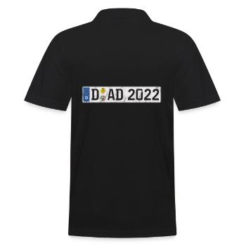 DAD 2022 Auto Kennzeichen Düsseldorf Vater Papa - Männer Poloshirt - Schwarz - Hinten - Kai (181cm)