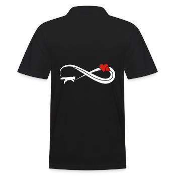 Unendlich Fuchs Unendlichkeit Zeichen - Männer Poloshirt - Schwarz - Hinten - Kai (181cm)