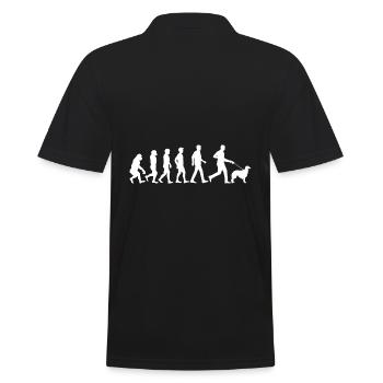 Silken Windhound Hund Evolution Hundebesitzer - Männer Poloshirt - Schwarz - Hinten - Kai (181cm)