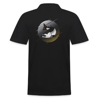 Sea trout fishing - Coastal Angler Mefo - Men's Polo Shirt - black - Back - Kai (181cm)
