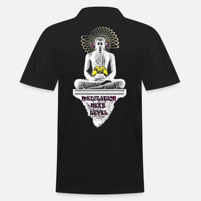 Meditation Next Level - Männer Poloshirt - Schwarz