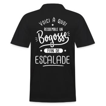 escalade Bogosse fan de sport escalade - Polo Homme - noir - Dos - Kai (181cm)