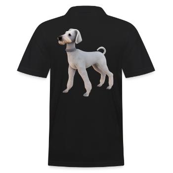 Bedlington Terrier - Männer Poloshirt - Schwarz - Hinten - Kai (181cm)
