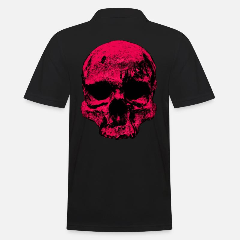 Schädel - Männer Poloshirt - Schwarz