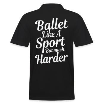 Elegante Balletttänzerin Mit Anmutigen Bewegungen - Männer Poloshirt - Schwarz - Hinten - Kai (181cm)