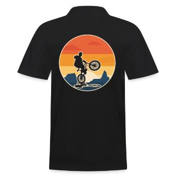 BMX passion idée cadeau original vélo freestyle - Polo Homme - noir - Dos - Kai (181cm)