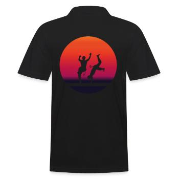 CAPOEIRA idée cadeau original passion combat - Polo Homme - noir - Dos - Kai (181cm)