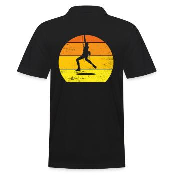 Klettern originelle Geschenk-Idee Sport Bergsteigen - Männer Poloshirt - Schwarz - Hinten - Kai (181cm)