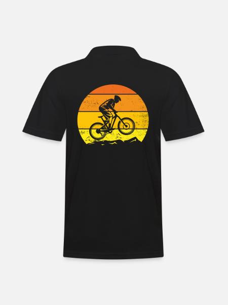 MTB Bike ursprüngliche Geschenkidee für Radsportfan - Männer Poloshirt - Schwarz