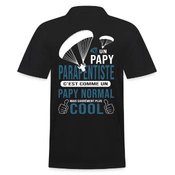 PAPY PARAPENTISTE cadeau parapente - Polo Homme - noir - Dos - Kai (181cm)