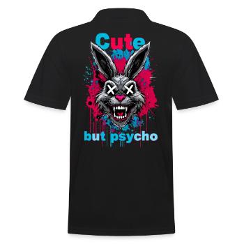 Lapin mignon mais psychique - Polo Homme - noir - Dos - Kai (181cm)