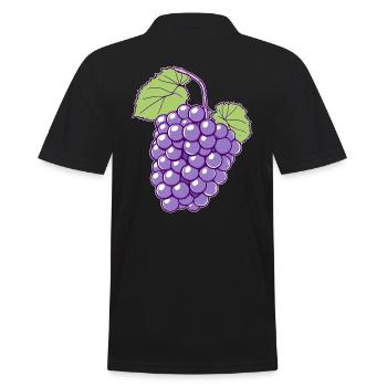 Weintrauben Kostüm Obst Frucht Winzer Karneval - Männer Poloshirt - Schwarz - Hinten - Kai (181cm)