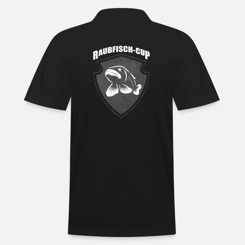 Raubfisch-Cup Hecht - Männer Poloshirt - Schwarz