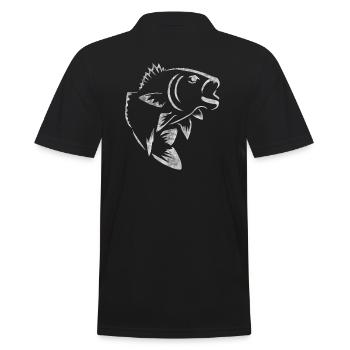 Perch fishing - Men's Polo Shirt - black - Back - Kai (181cm)