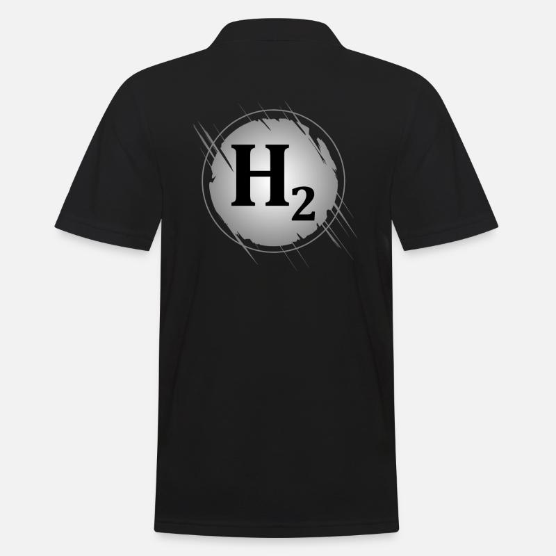 Wasserstoff H2 - Männer Poloshirt - Schwarz