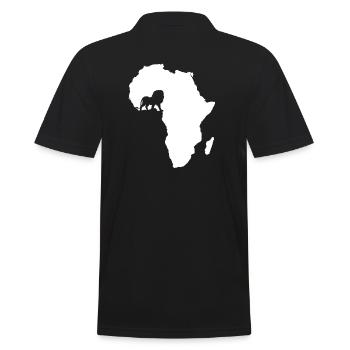 Africa lion safari - Men's Polo Shirt - black - Back - Kai (181cm)
