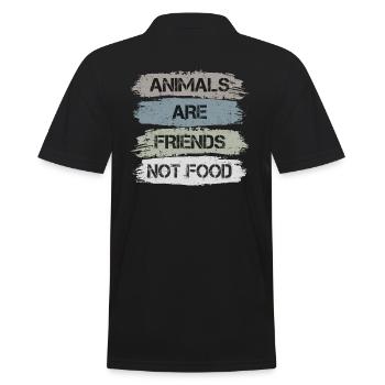 Militants des droits des animaux Bien-être animal - les animaux sont des amis - Polo Homme - noir - Dos - Kai (181cm)