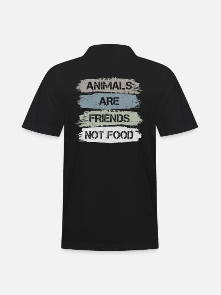 Tierschützer Tierschutz - Tiere sind Freunde - Männer Poloshirt - Schwarz