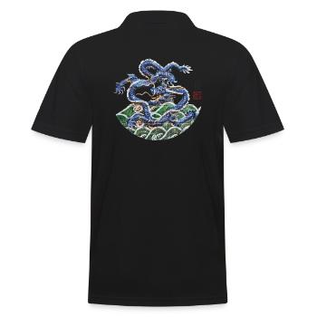 Chinesisch_Drache_Verbotenen Stadt_Conglong1773 - Men's Polo Shirt - black - Back - Kai (181cm)