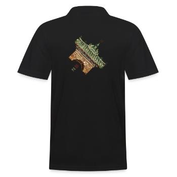 Chinesisch_Architektur_Himmelstempel_Tongren1420 - Men's Polo Shirt - black - Back - Kai (181cm)