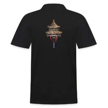 Architecture in Sommerpalast_Kuoru_1752 - Men's Polo Shirt - black - Back - Kai (181cm)