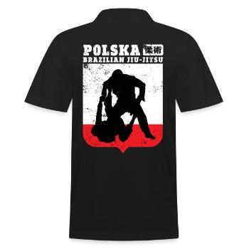 Brazilian Jiu-Jitsu Poland - Männer Poloshirt - Schwarz - Hinten - Kai (181cm)