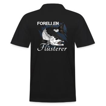 Forellen Flüsterer - Männer Poloshirt - Schwarz - Hinten - Kai (181cm)