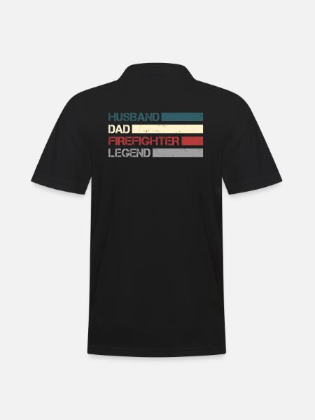 Fireman and legend - Men's Polo Shirt - black